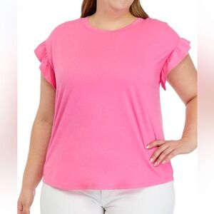 Crown and Ivy Ruffle Sleeve Tee